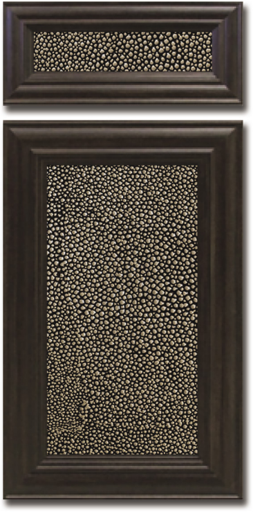 Leather Panel Insert (Shagreen) Door